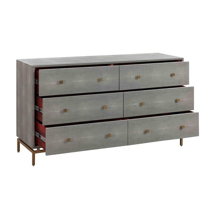 Pesce Shagreen 6 Drawer Dresser - UK - Home And Beyond