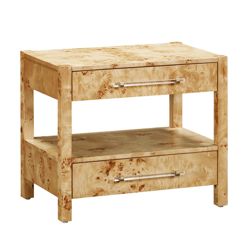 Brandyss Natural Burl Nightstand - UK - Home And Beyond