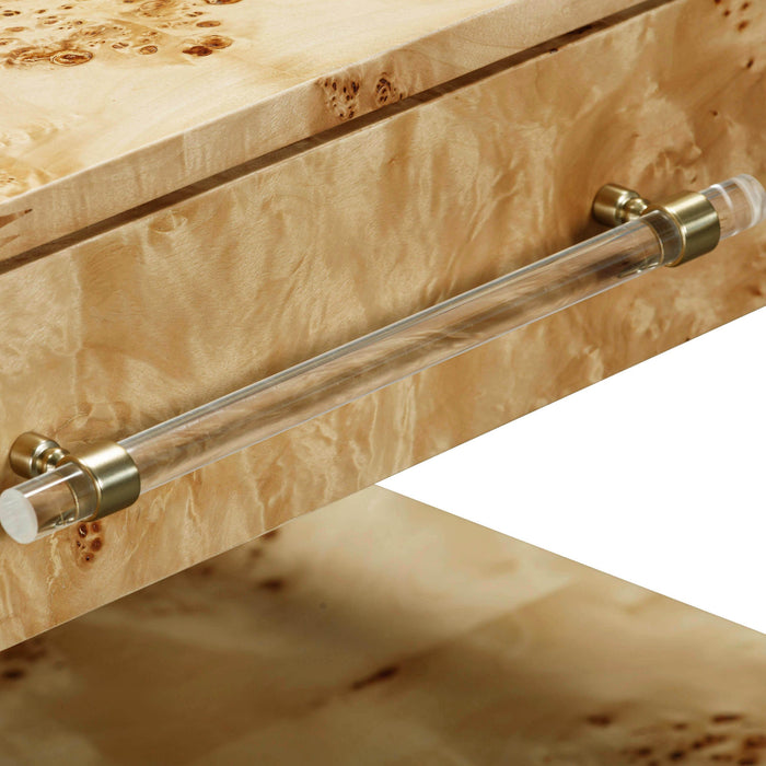 Brandyss Natural Burl Nightstand - UK - Home And Beyond