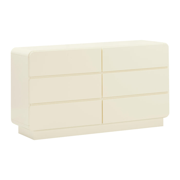Sagura Cream 6-Drawer Dresser - UK - Home And Beyond