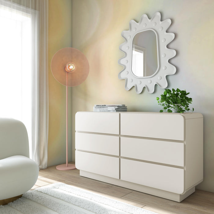Sagura Cream 6-Drawer Dresser - UK - Home And Beyond