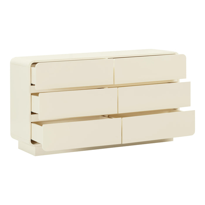 Sagura Cream 6-Drawer Dresser - UK - Home And Beyond