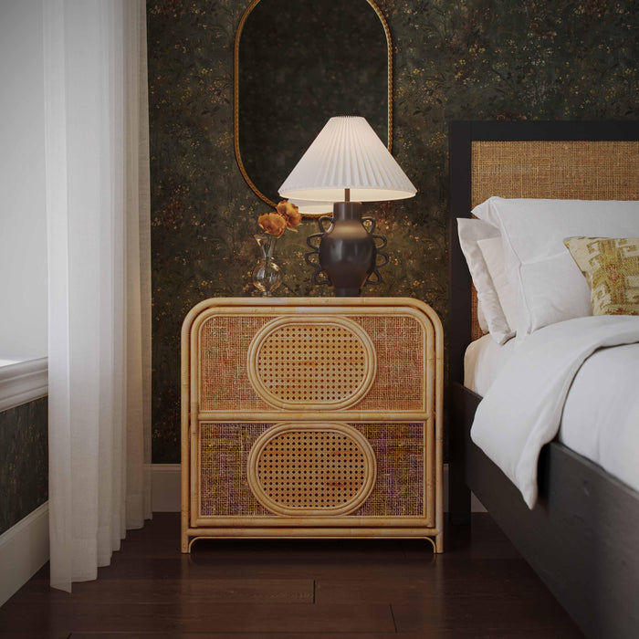 Tina Natural Rattan Nightstand - Home And Beyond