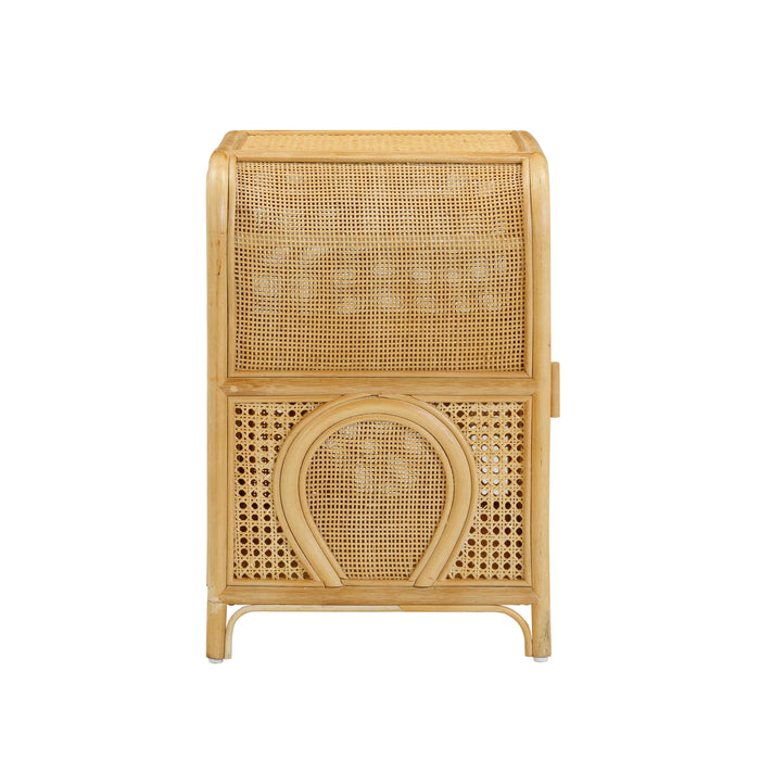 Tina Natural Rattan Nightstand - Home And Beyond