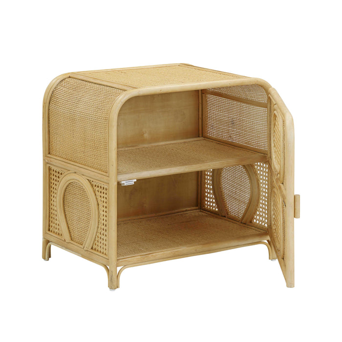 Tina Natural Rattan Nightstand - Home And Beyond