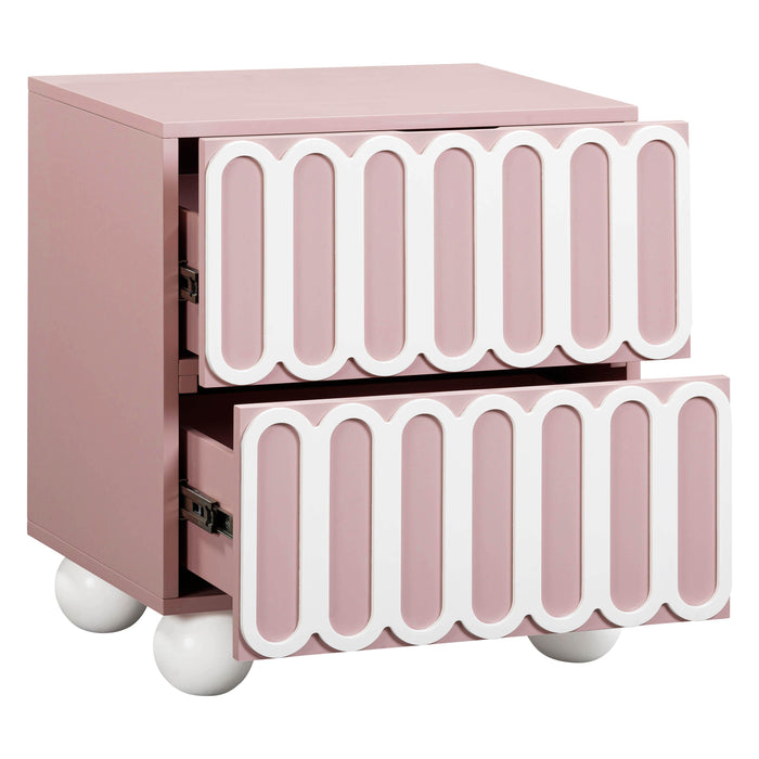 Tori Motif Mauve Nightstand - Home And Beyond