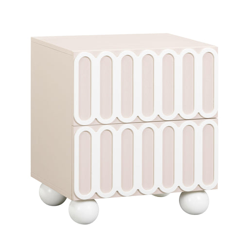 Tori Motif Taupe Nightstand - UK - Home And Beyond