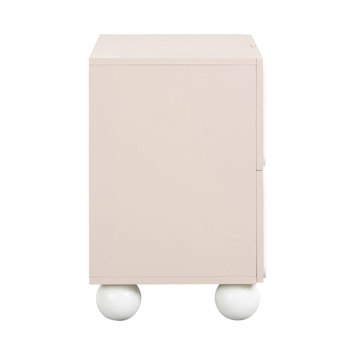 Tori Motif Taupe Nightstand - Home And Beyond