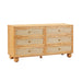 Grappa Natural Wood & Rattan Wavy Dresser - Home And Beyond
