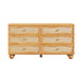 Grappa Natural Wood & Rattan Wavy Dresser - Home And Beyond