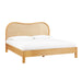 Grappa Natural Wood & Rattan King Bed - Home And Beyond