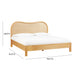 Grappa Natural Wood & Rattan King Bed - Home And Beyond