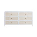 Patty White Rattan 6 Drawer Dresser - Home And Beyond