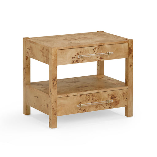 Brandyss Honey Burl Nightstand - Home And Beyond