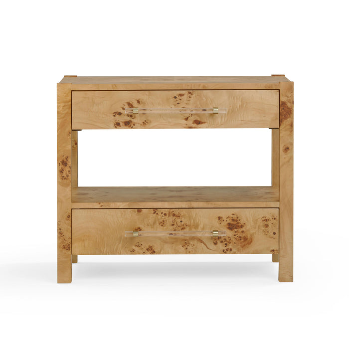 Brandyss Honey Burl Nightstand - Home And Beyond
