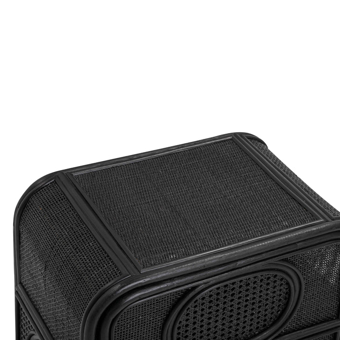 Tina 27" Rattan Nightstand With Storage