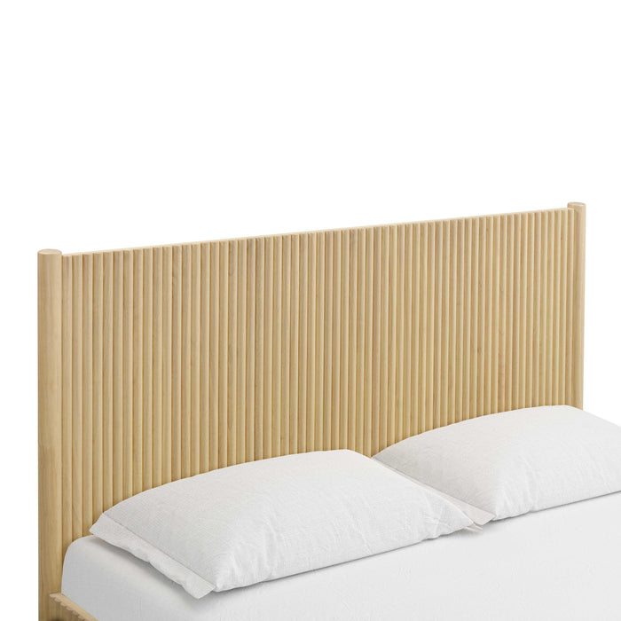 Tyla Natural Wood Queen Bed - Home And Beyond
