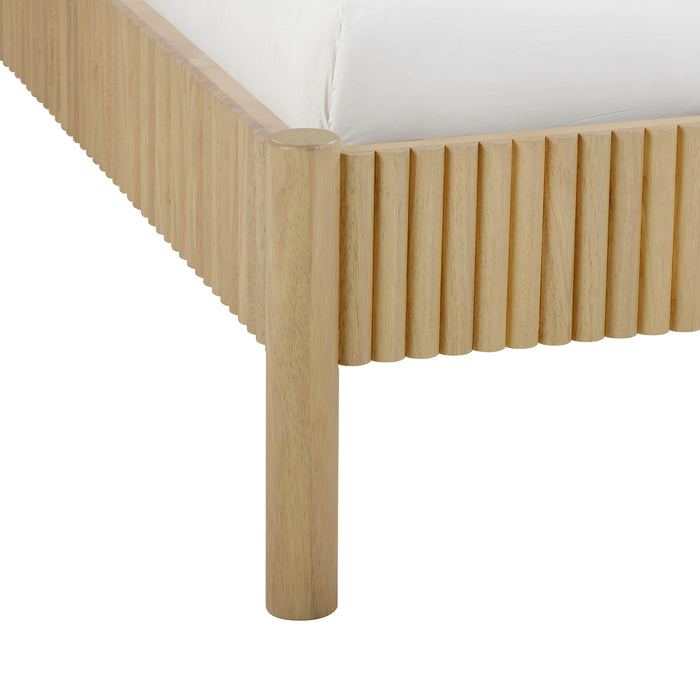 Tyla Natural Wood Queen Bed - Home And Beyond
