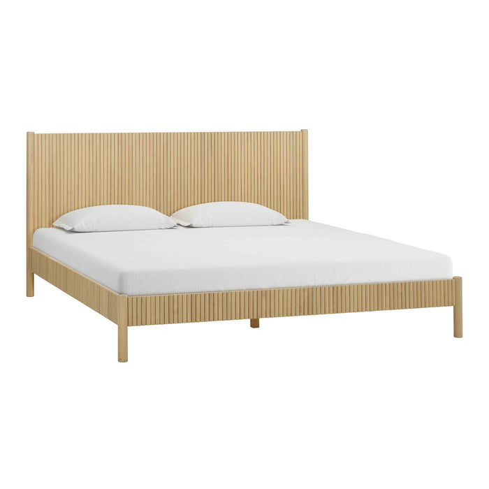 Tyla Natural Wood King Bed - Home And Beyond
