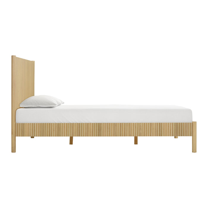 Tyla Natural Wood King Bed - Home And Beyond