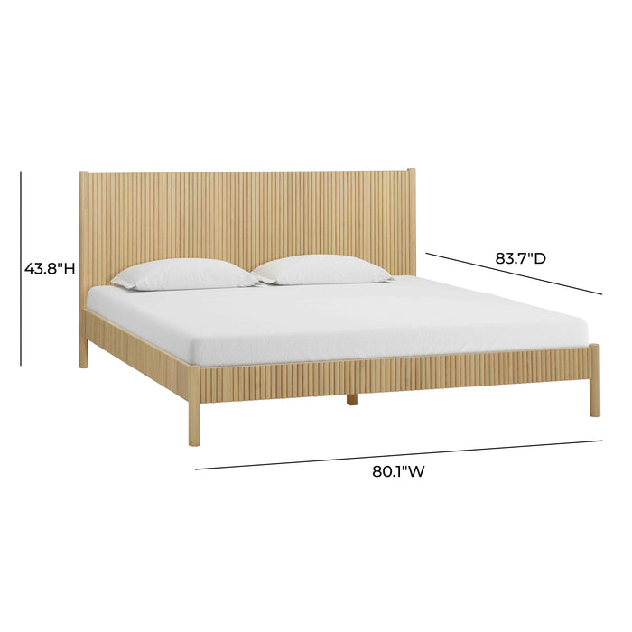 Tyla Natural Wood King Bed - Home And Beyond