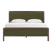 Hella Contract-Grade Velvet and Ash Wood Bed - Home And Beyond