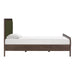 Hella Contract-Grade Velvet and Ash Wood Bed - Home And Beyond