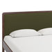Hella Contract-Grade Velvet and Ash Wood Bed - Home And Beyond