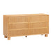 Miles 62" Natural Wood 6-Drawer Dresser - Home And Beyond