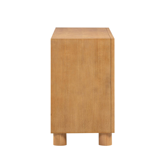 Miles 62" Natural Wood 6-Drawer Dresser - Home And Beyond