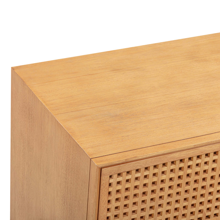 Miles 62" Natural Wood 6-Drawer Dresser - Home And Beyond