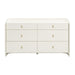 Collins 56" Cream 6-Drawer Dresser - Home And Beyond