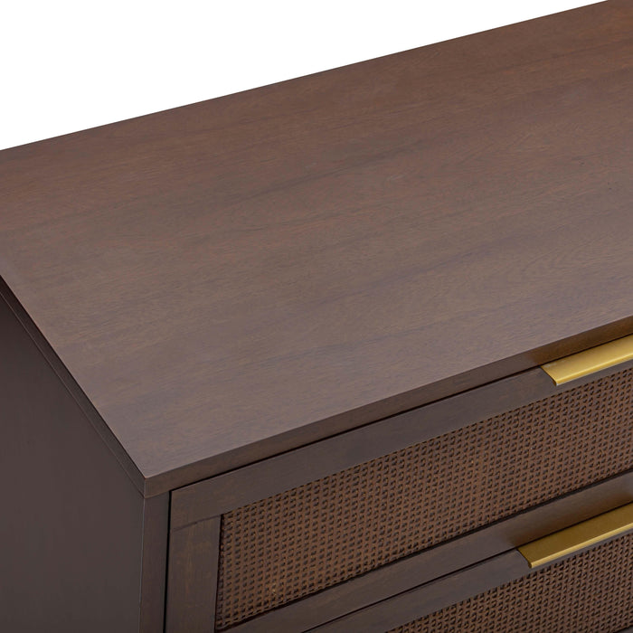 Sierra 60" Cane 6-Drawer Dresser - Home And Beyond