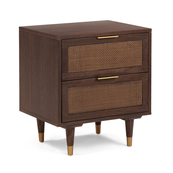 Sierra 22" Cane 2-Drawer Nightstand - Home And Beyond