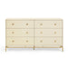 Pesce 57" Faux Shagreen 6-Drawer Dresser - Home And Beyond
