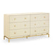 Pesce 57" Faux Shagreen 6-Drawer Dresser - Home And Beyond