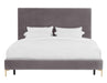 Delilah Grey Velvet Bed in King - Home And Beyond