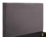 Delilah Grey Velvet Bed in King - Home And Beyond