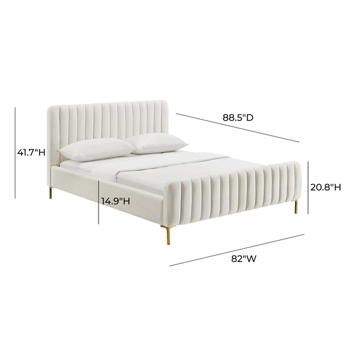 Angela Cream Bed in UK Super King - Home And Beyond