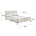 Angela Cream Bed in UK Super King - Home And Beyond