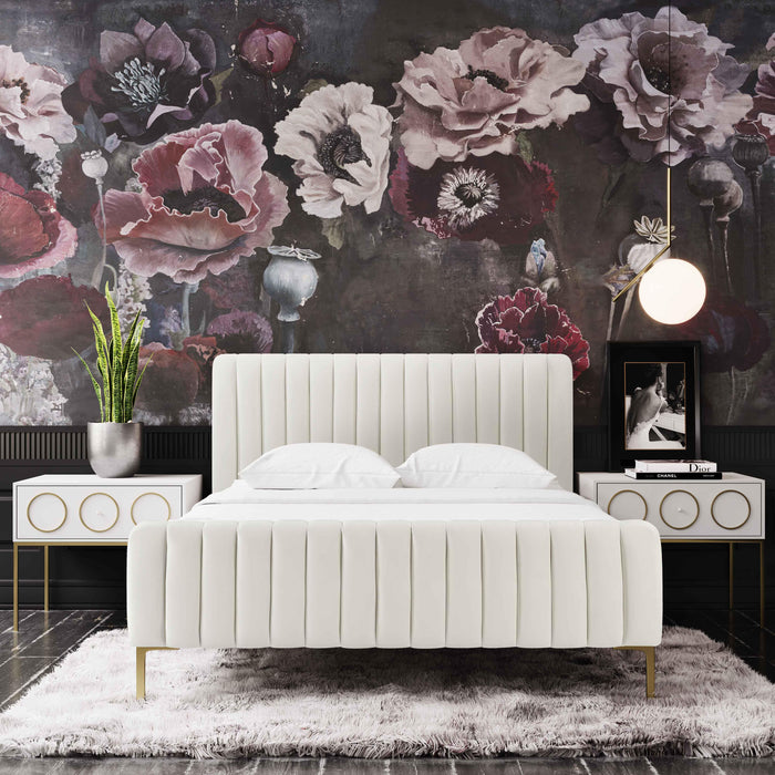 Angela Cream Bed in UK King - Home And Beyond