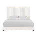 Arabelle White Velvet Bed in UK Super King - Home And Beyond
