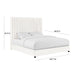 Arabelle White Velvet Bed in UK Super King - Home And Beyond