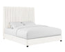 Arabelle White Velvet Bed in UK King - Home And Beyond