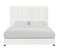 Arabelle White Velvet Bed in UK King - Home And Beyond