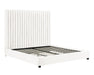 Arabelle White Velvet Bed in UK King - Home And Beyond