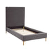 Delilah Grey Velvet Bed in Twin 23 - Home And Beyond