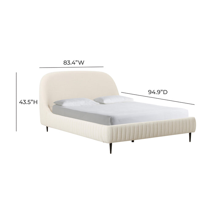 Denise Cream Boucle Bed in UK Super King - Home And Beyond