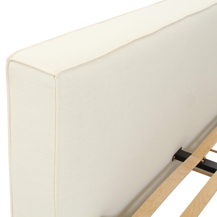 Olafur Cream Linen UK King Bed - Home And Beyond