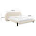 Ophelia Cream Faux Wool UK King Bed - Home And Beyond